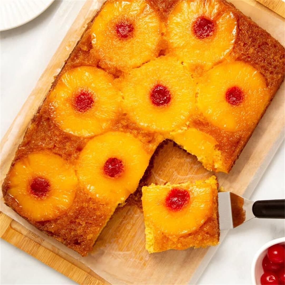 Pineapple Upside Down Cake (With Cake Mix)
