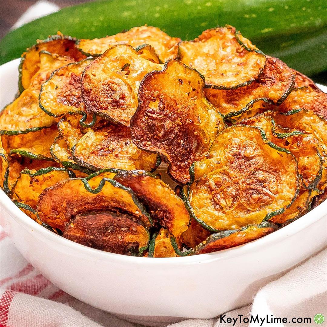 CRISPY Zucchini Chips Recipe {Oven and Air Fryer Instructions V
