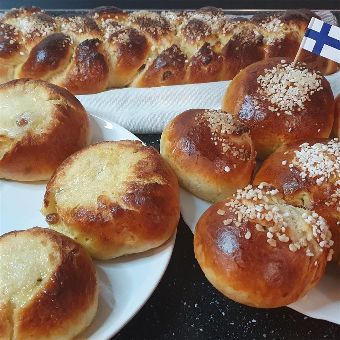 Authentic Finnish Pulla - Sweet Cardamom Buns