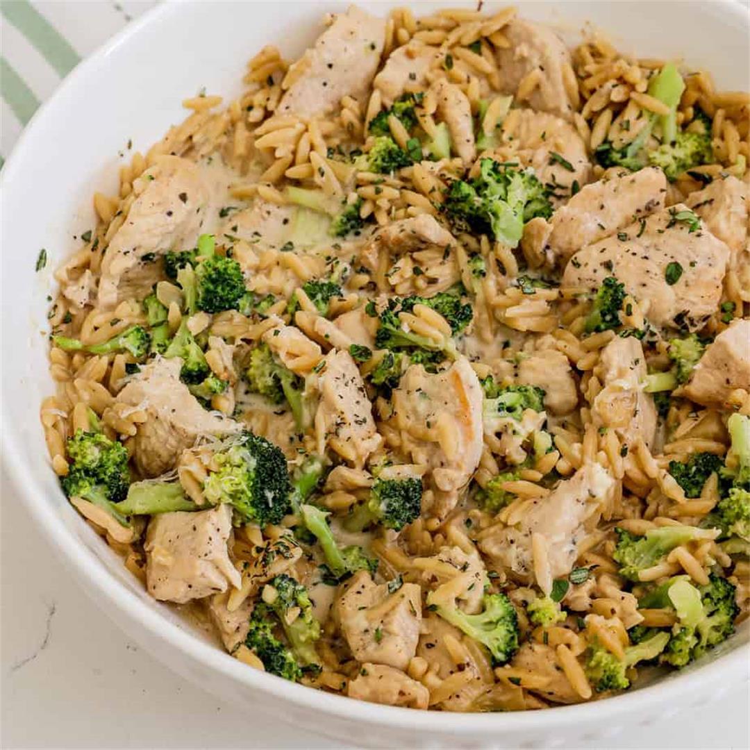 Creamy Chicken and Orzo