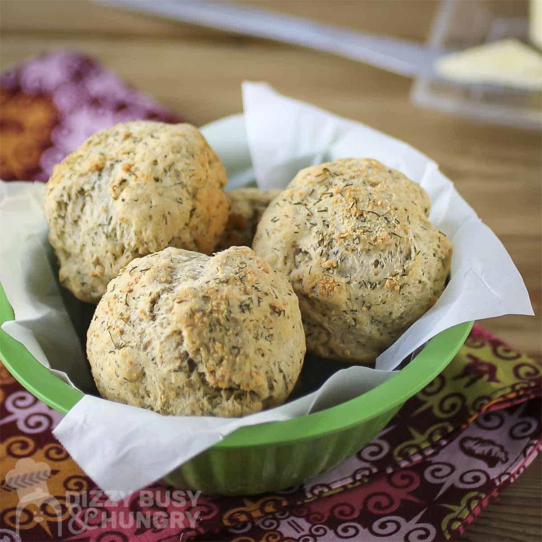 Homemade Parmesan Dill Air Fryer Biscuits