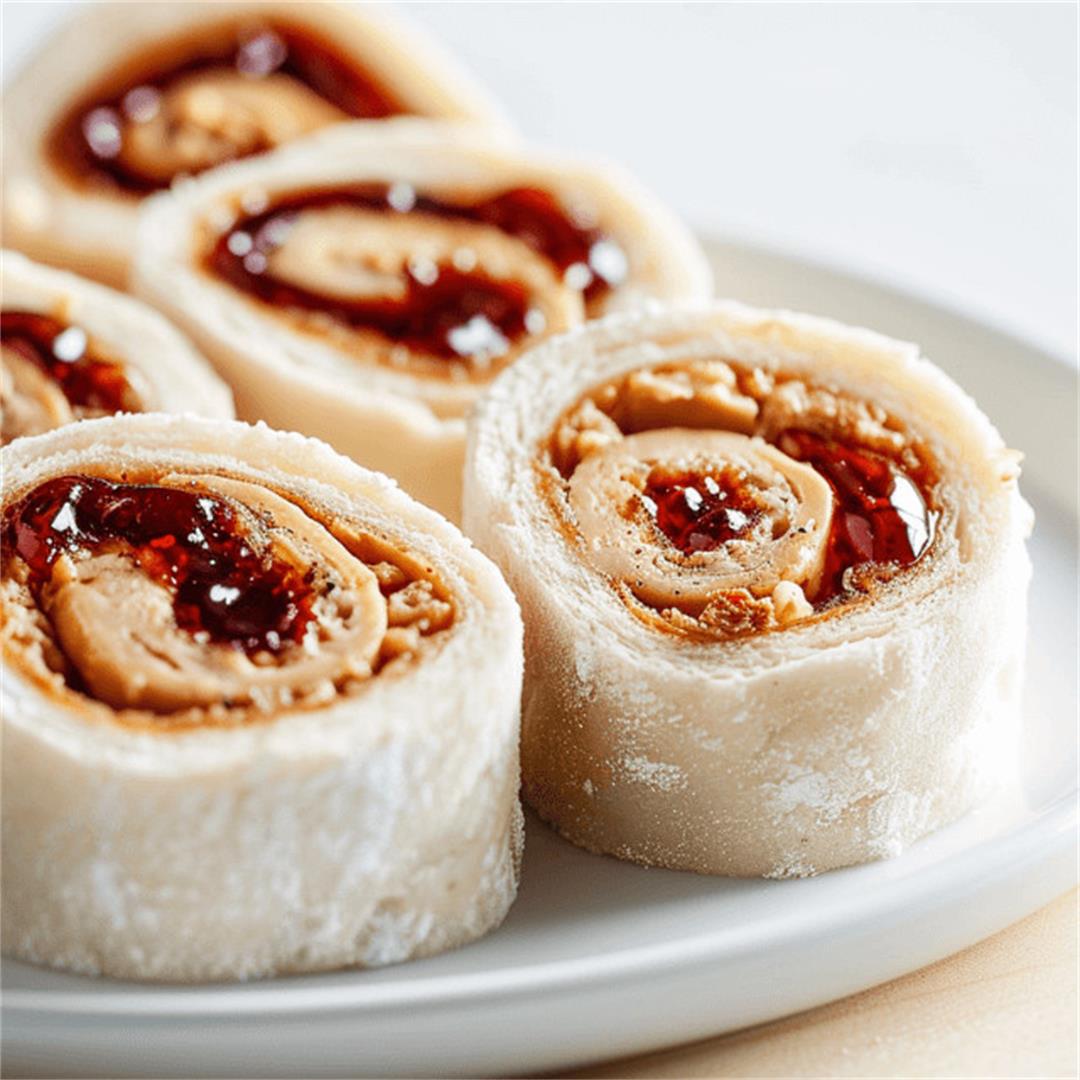 Peanut Butter and Jelly Pinwheel Sandwiches (PB&J Sushi)