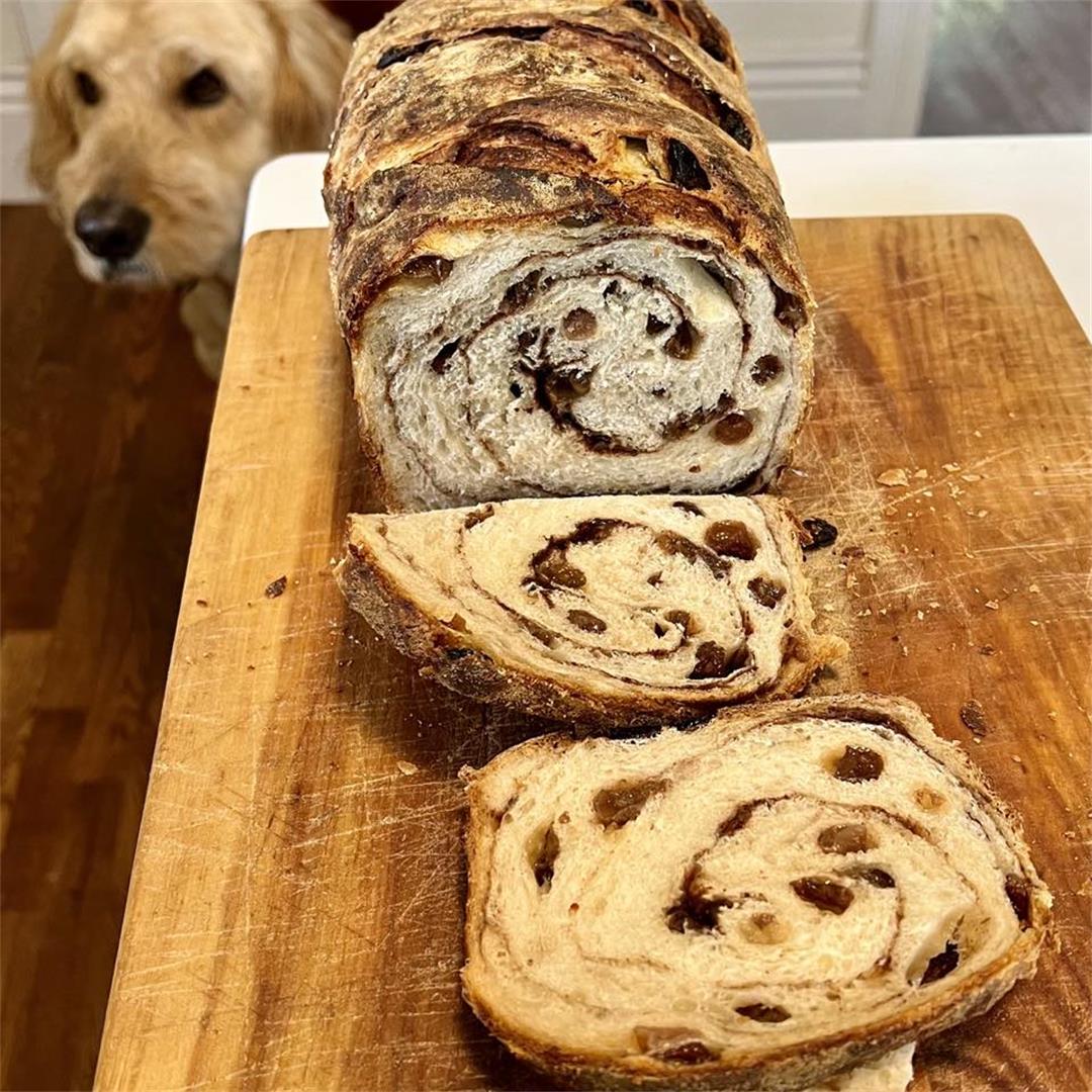 Sourdough Cinnamon Raisin Bread