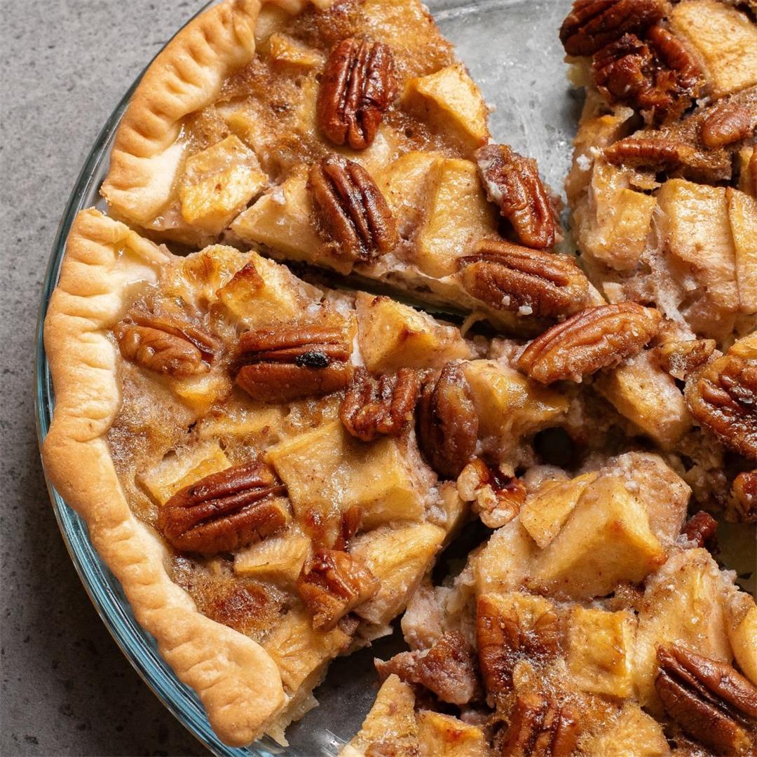 HOT🔥 From the Oven Boozy Treat: Bourbon Apple Pecan Pie