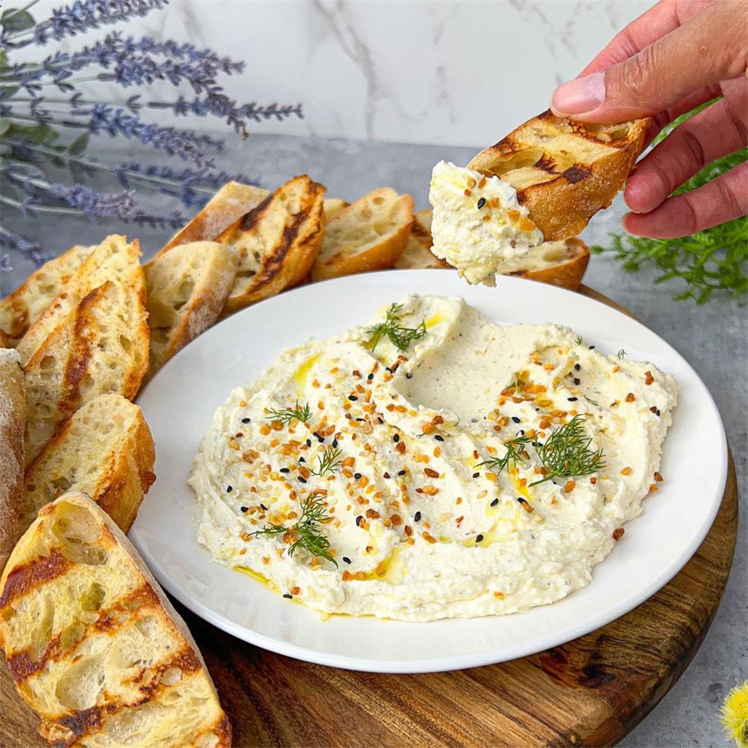 Everything Bagel Whipped Goat Cheese Dip Recipe