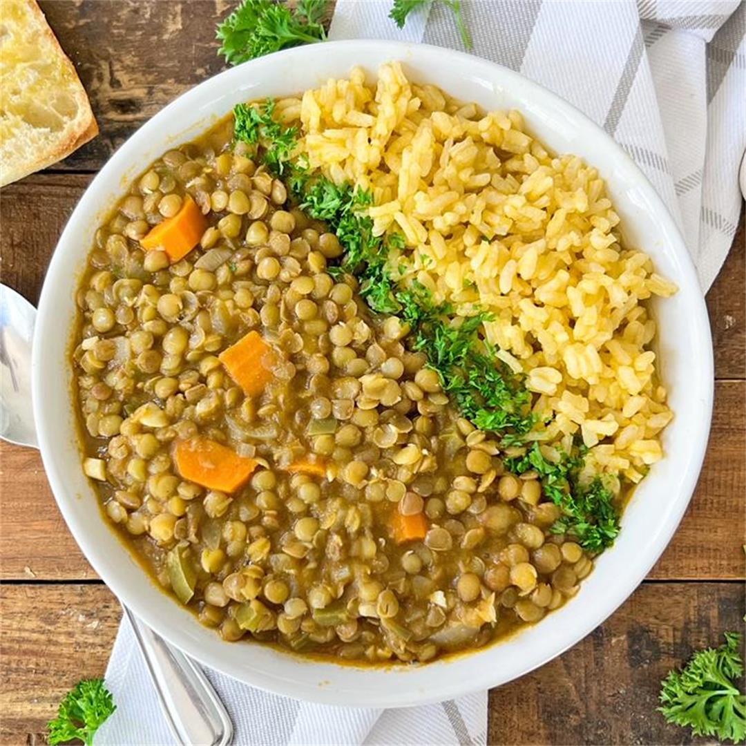 The BEST Lentils of Your Life | Spanish Lentils with Rice