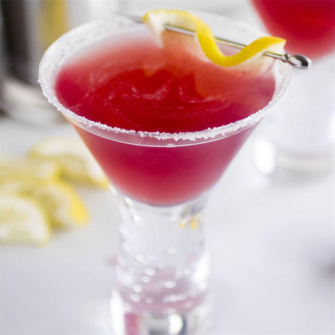 Lemon Drop Jolly Pops (Cranberry-Raspberry Vodka Cocktail)