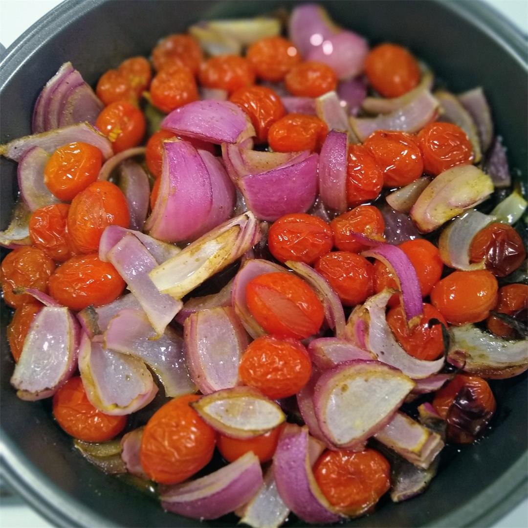 Roasted Tomatoes and Onions