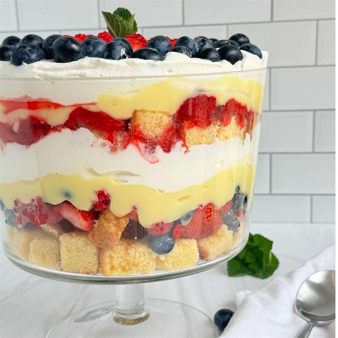 Easy Triple Berry Patriotic Trifle