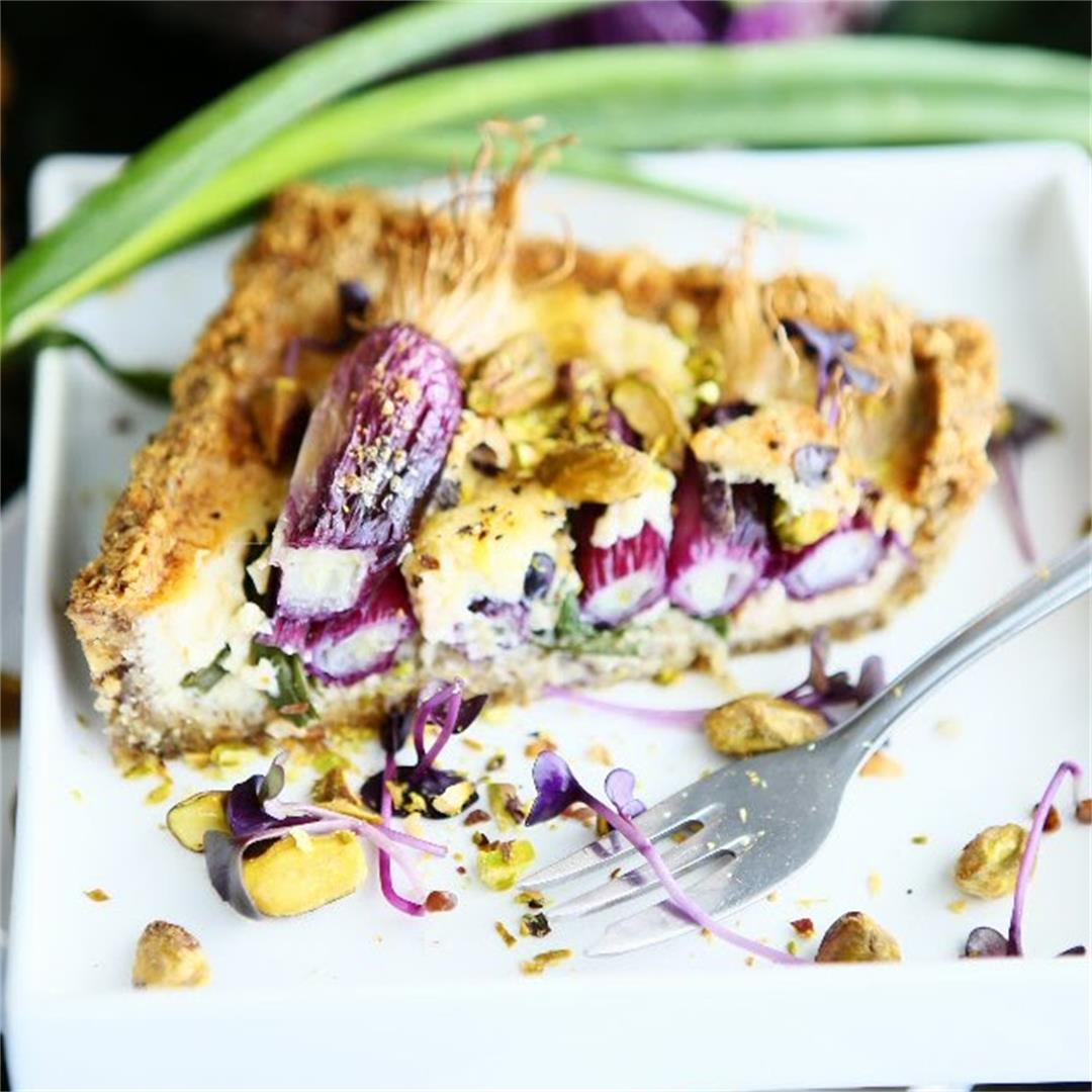 Purple Spring Onion Quiche