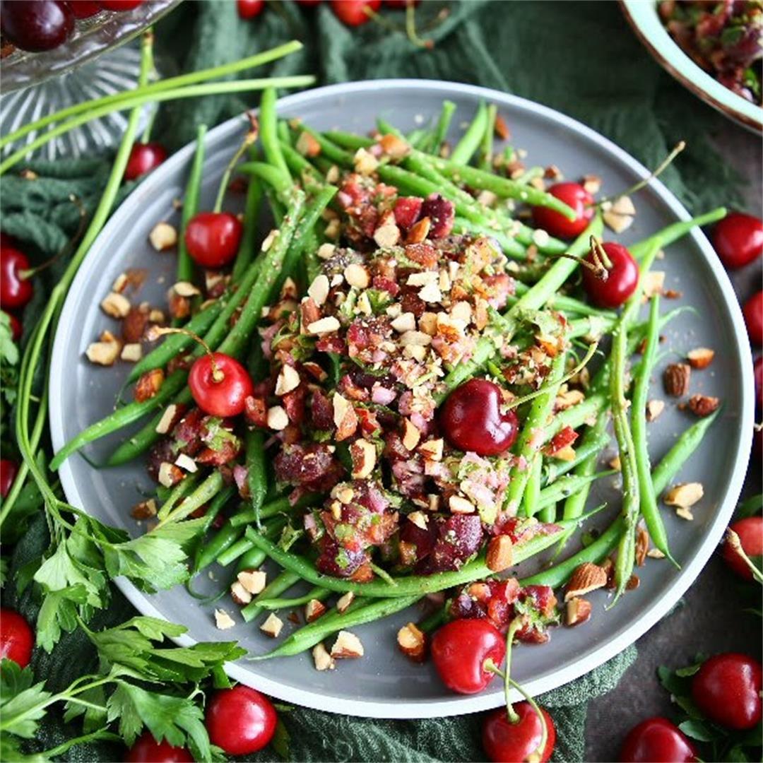 Green Beans with Browned Butter Cherry Vinaigrette