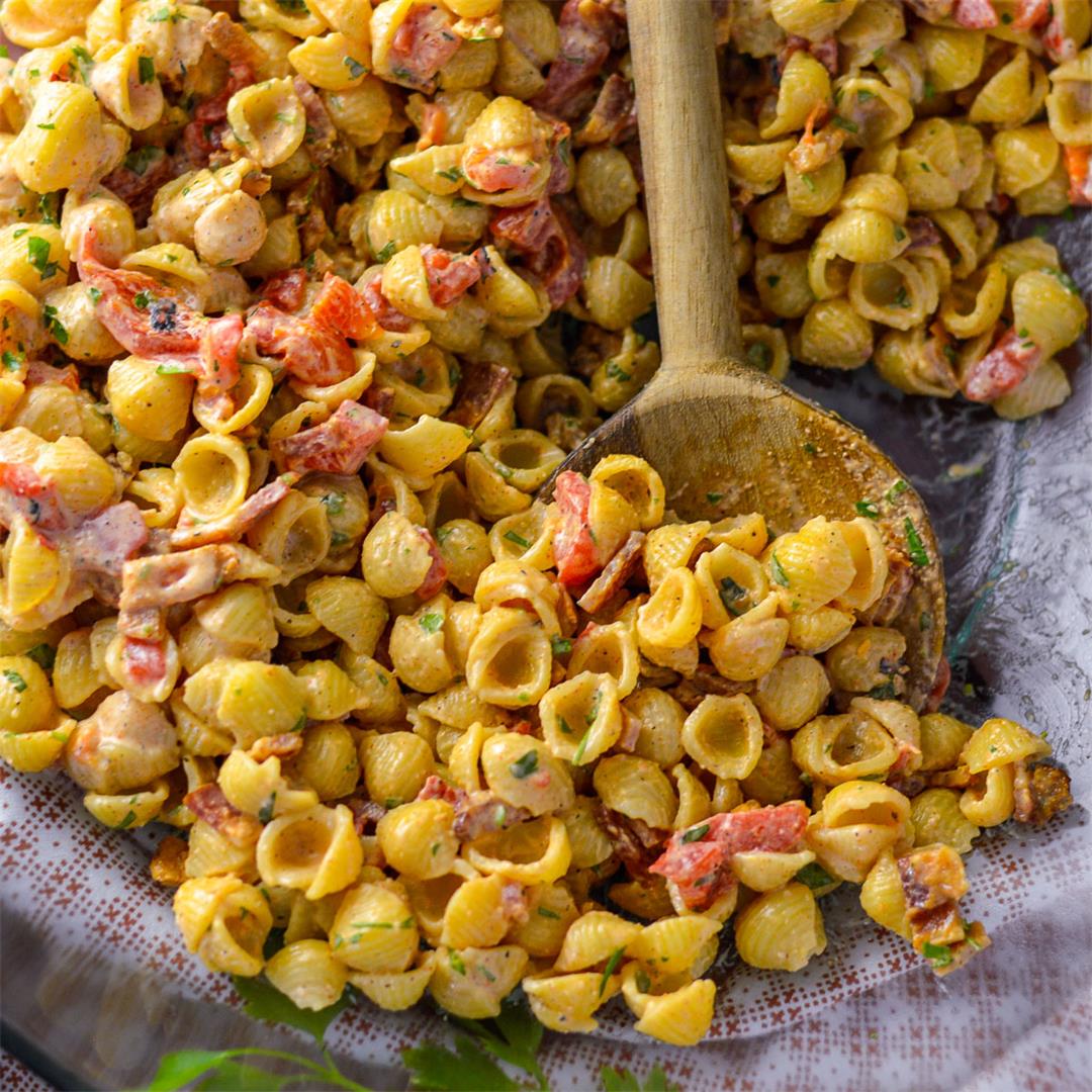 Fire Roasted Pepper & Bacon Spicy Pasta Salad