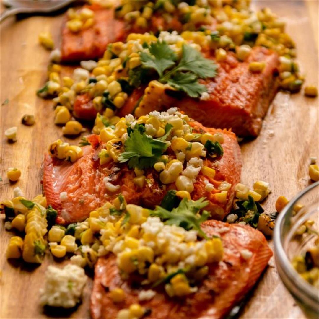 Easy Grilled Salmon with Corn Salsa