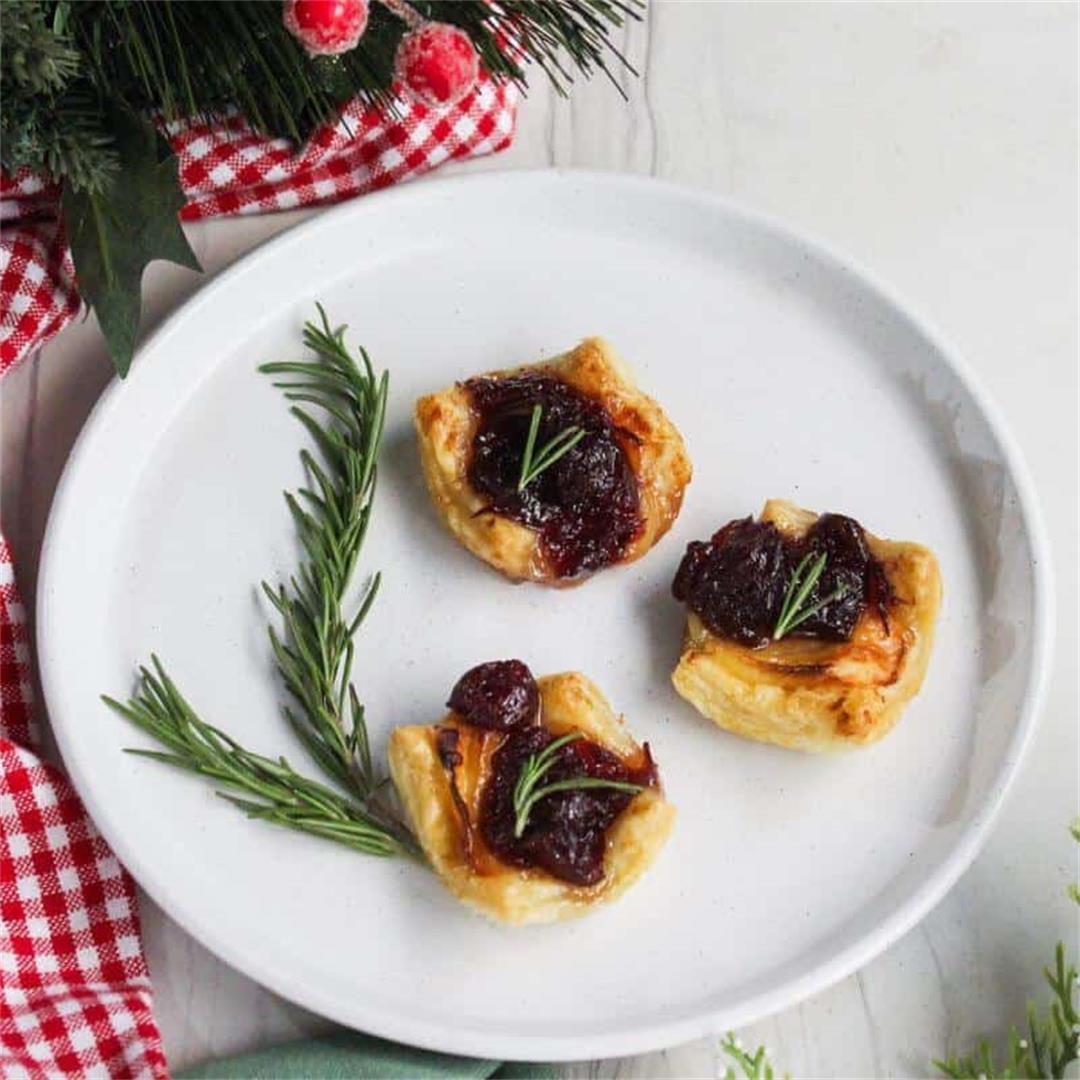 Dominate Party Platters with Brie & Cranberry Puff Pastry Bites