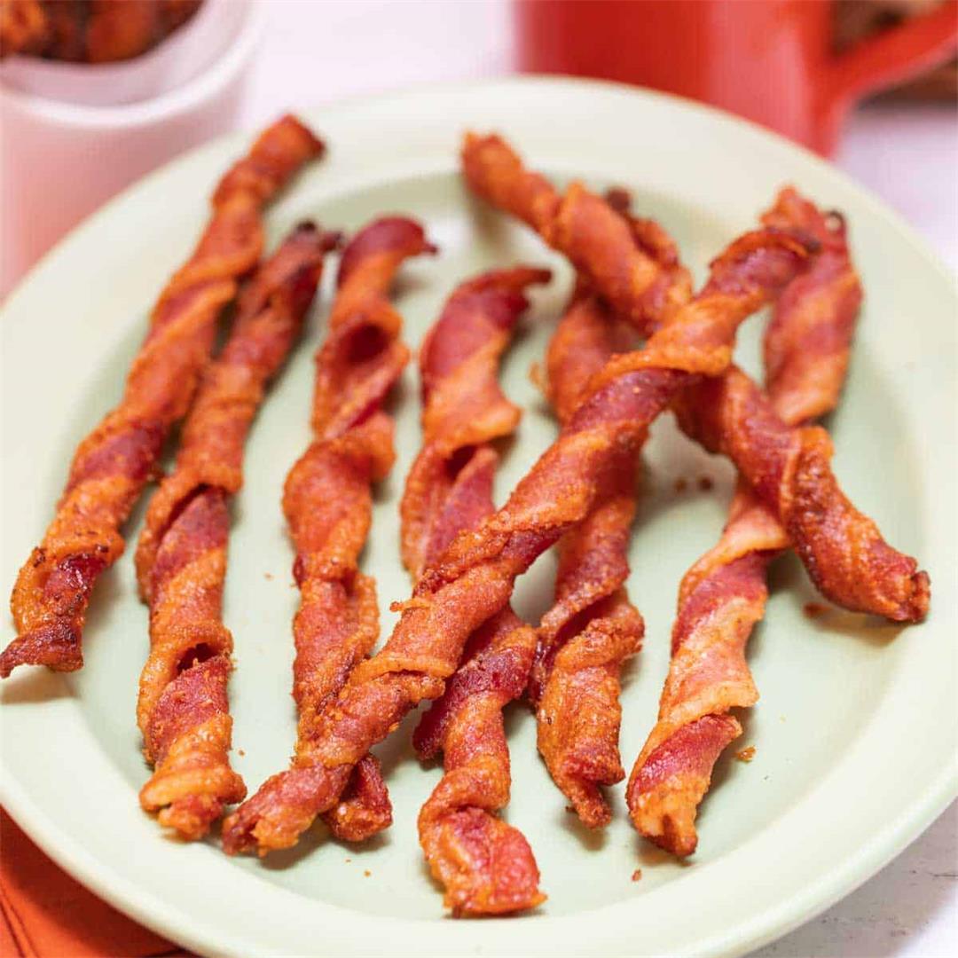 Sweet and Spicy Twisted Bacon