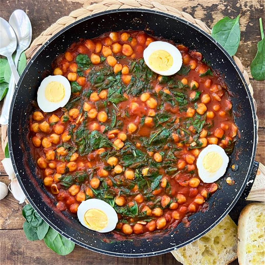 One-Pan Tomato Chickpea Skillet | Healthy 20 Minute Recipe