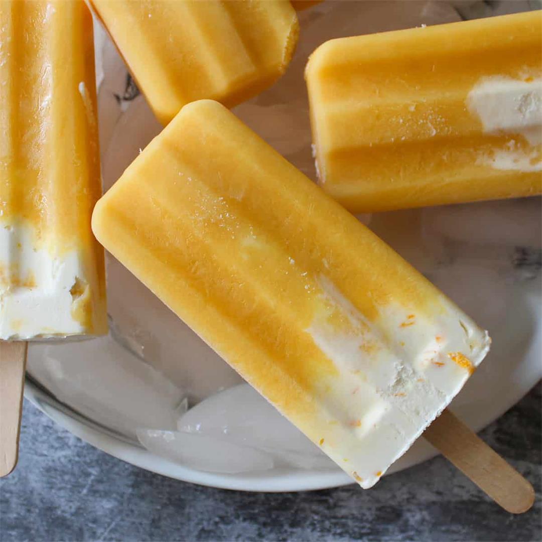 Refreshing Creamsicle Popsicles