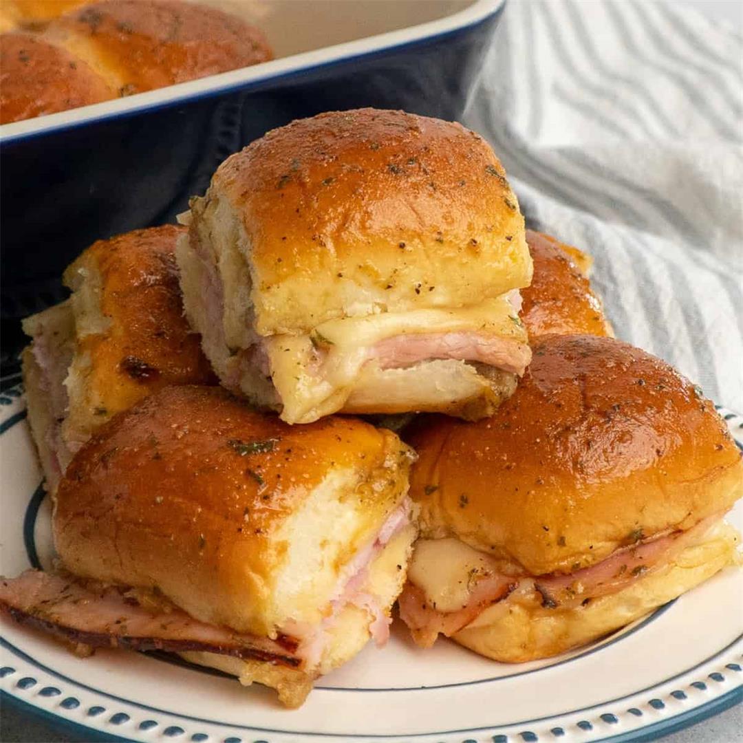 Ham and Cheese Sliders on Hawaiian Rolls