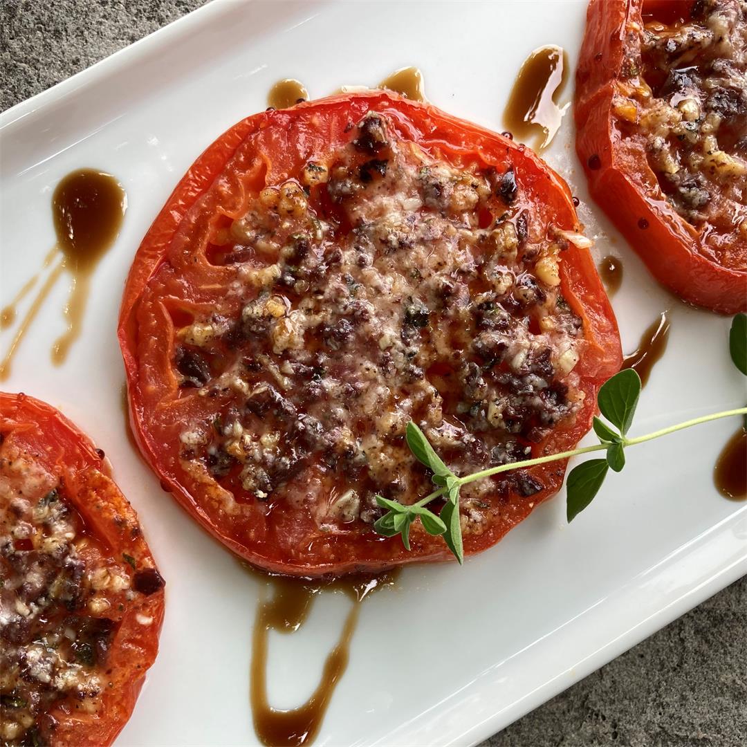 Broiled Parmesan Tomatoes for Two