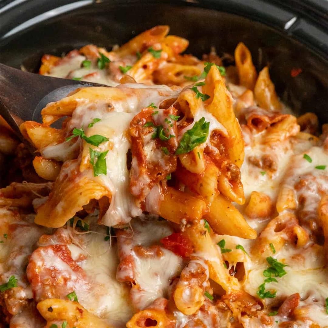 Crock Pot Pizza Casserole