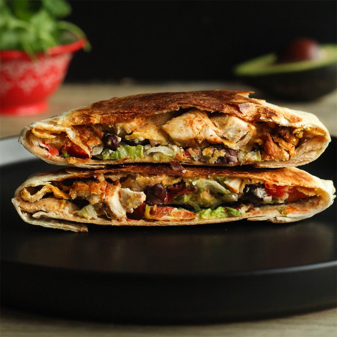 Chicken Crunch Wrap [Healthy High-Protein]