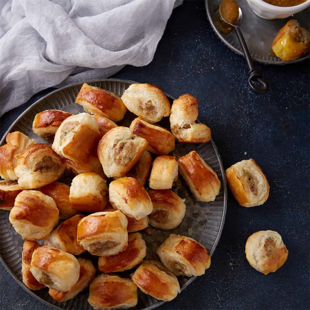 Flaky Puff Pastry Sausage Rolls