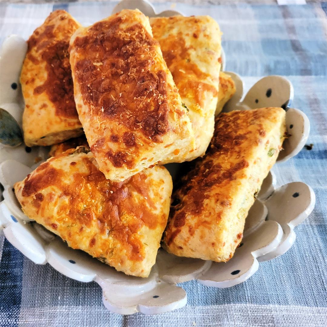 Cheese and green onion scones