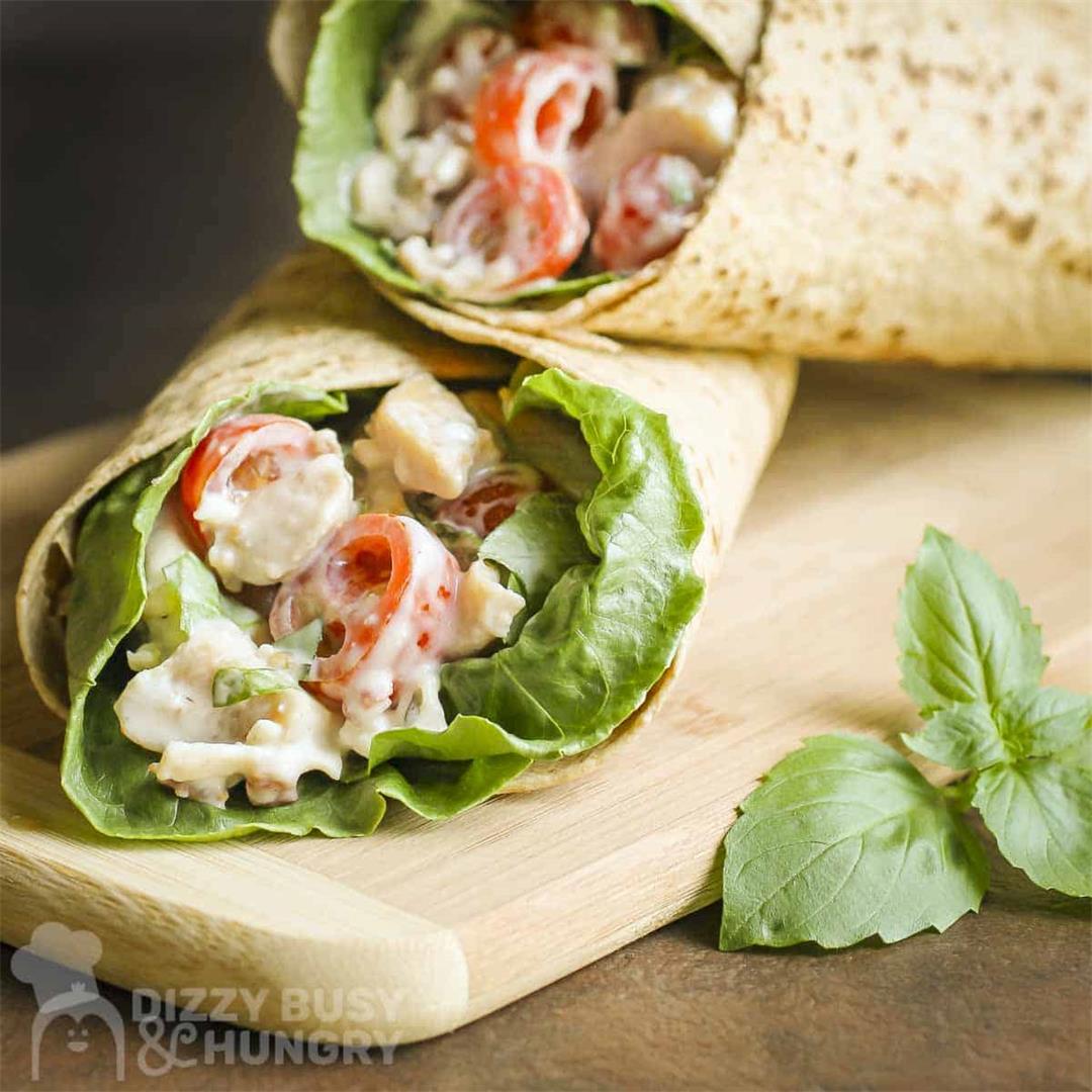 Blue Cheese Chicken Wrap with Bacon