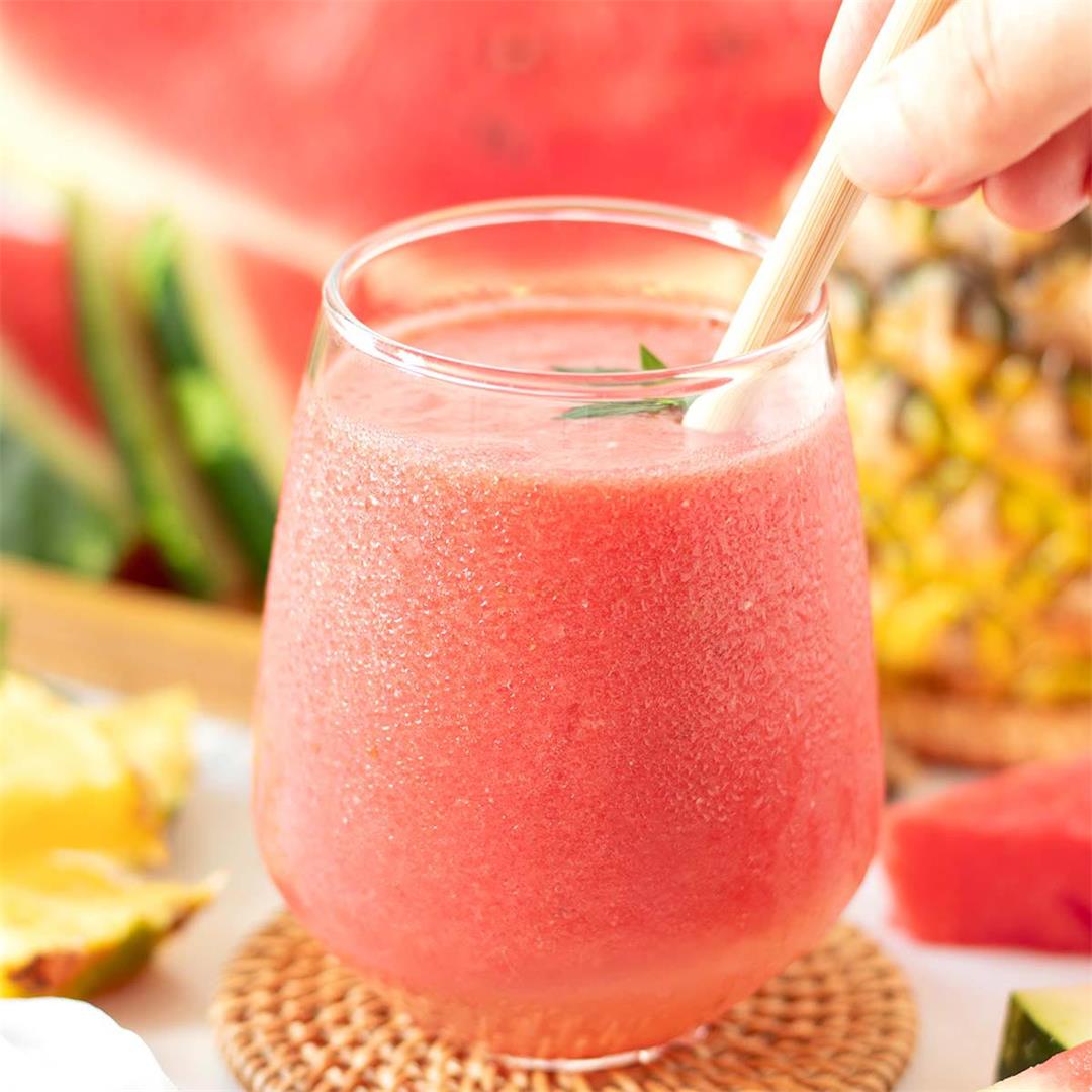 Watermelon and Pineapple Smoothie (No Yogurt)