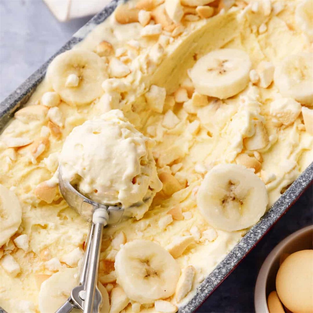 No Churn Banana Pudding Ice Cream