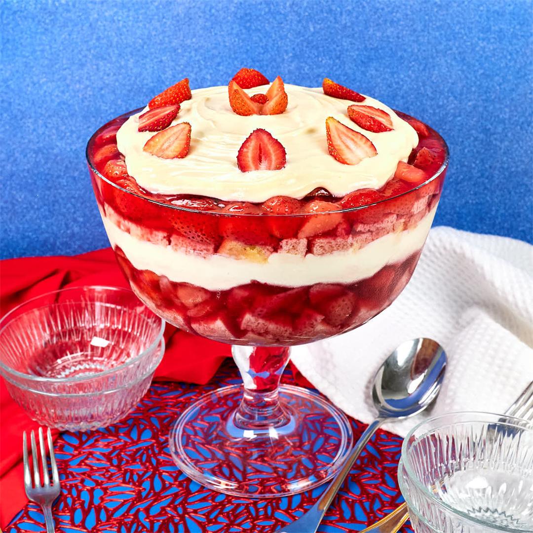 5-Ingredient Strawberry Jello Trifle