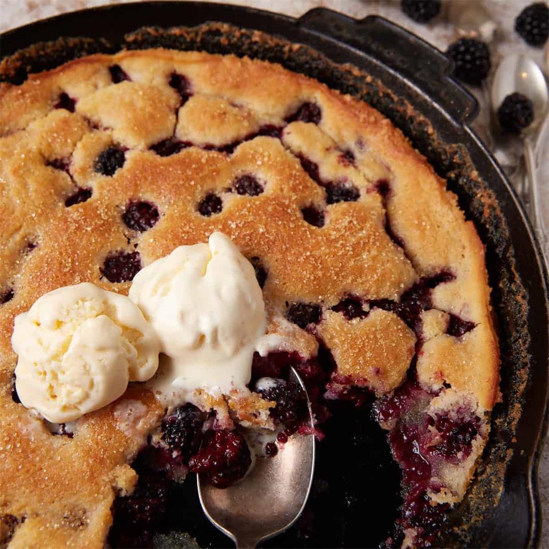 Cast Iron Skillet Blackberry Cobbler