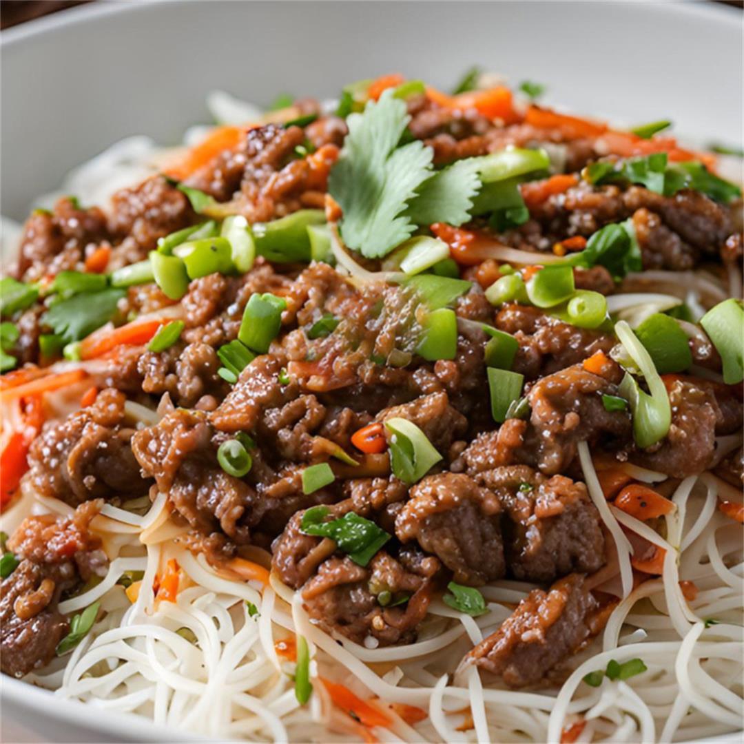 Ground Beef Vermicelli Bowl