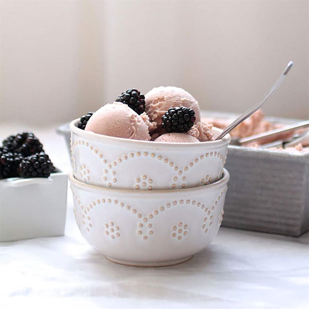 White Chocolate Blackberry Ice Cream