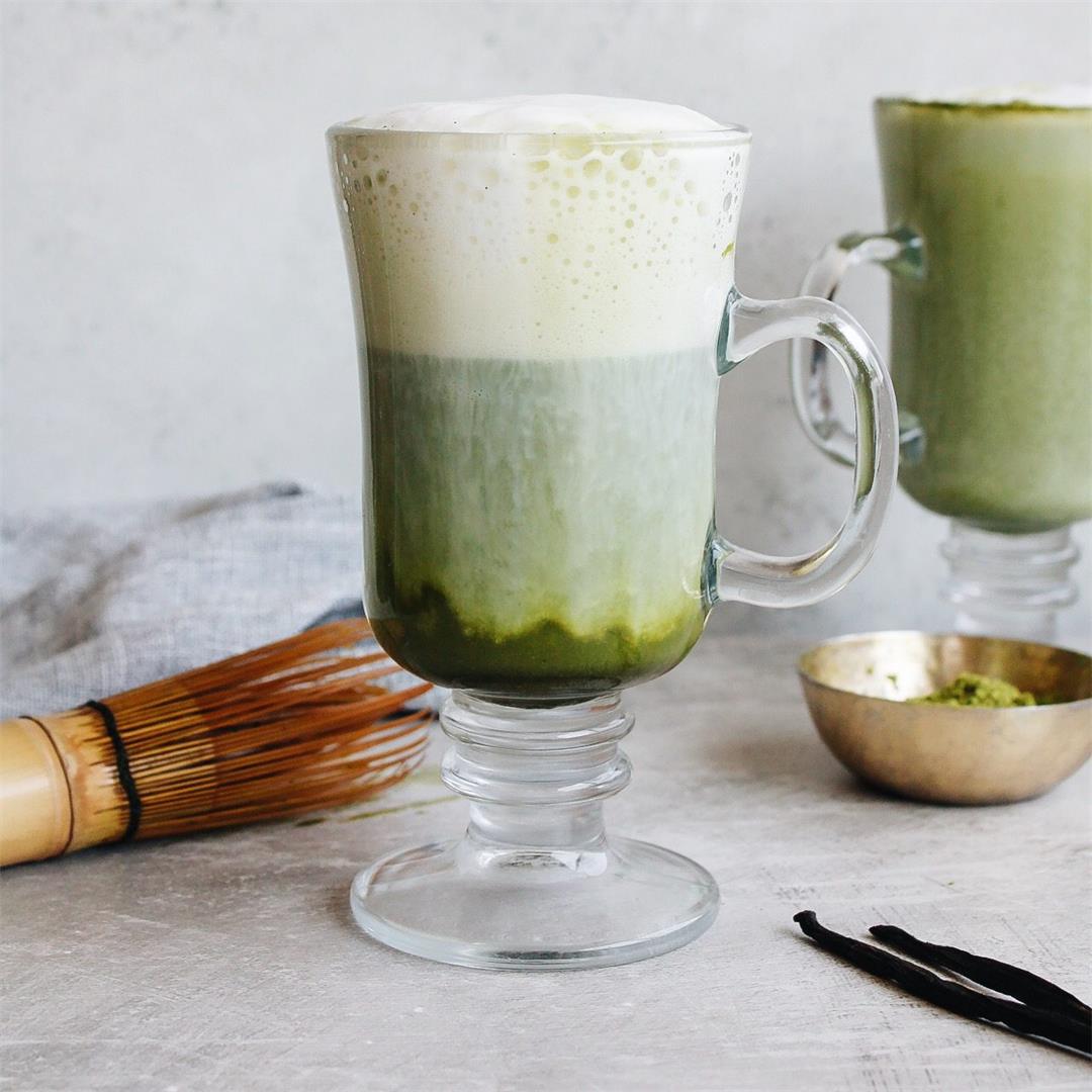 Best Vanilla Matcha Latte Recipe (Iced or Hot)