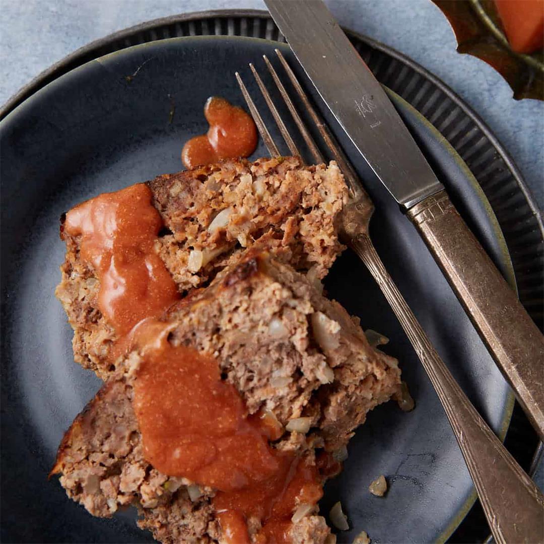 A Perfectly Moist Meatloaf Made With Oatmeal