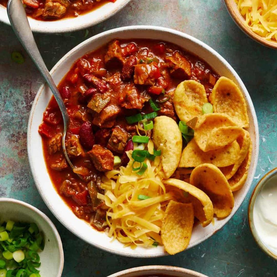 Meaty Slow Cooker Steak Chili