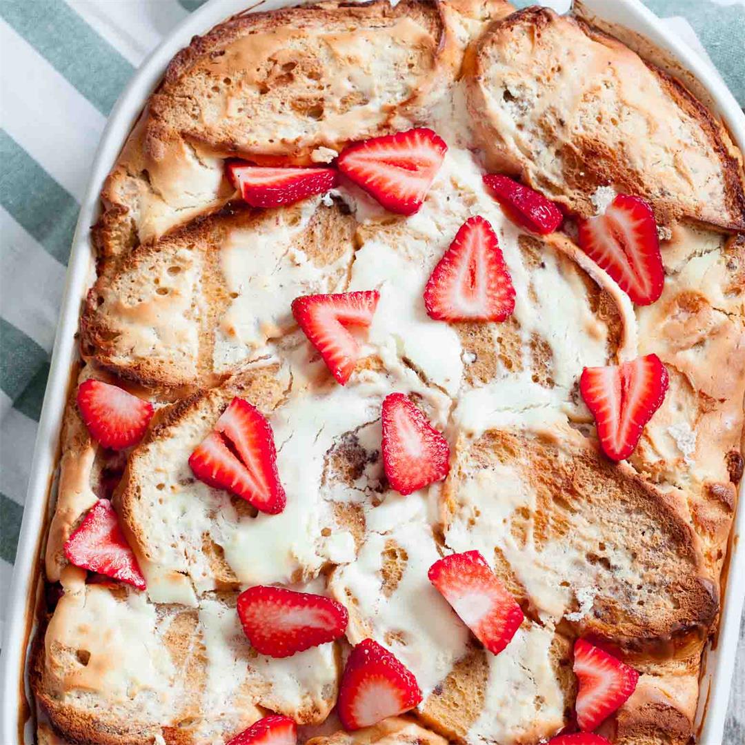 Strawberry Cream Cheese French Toast Bake