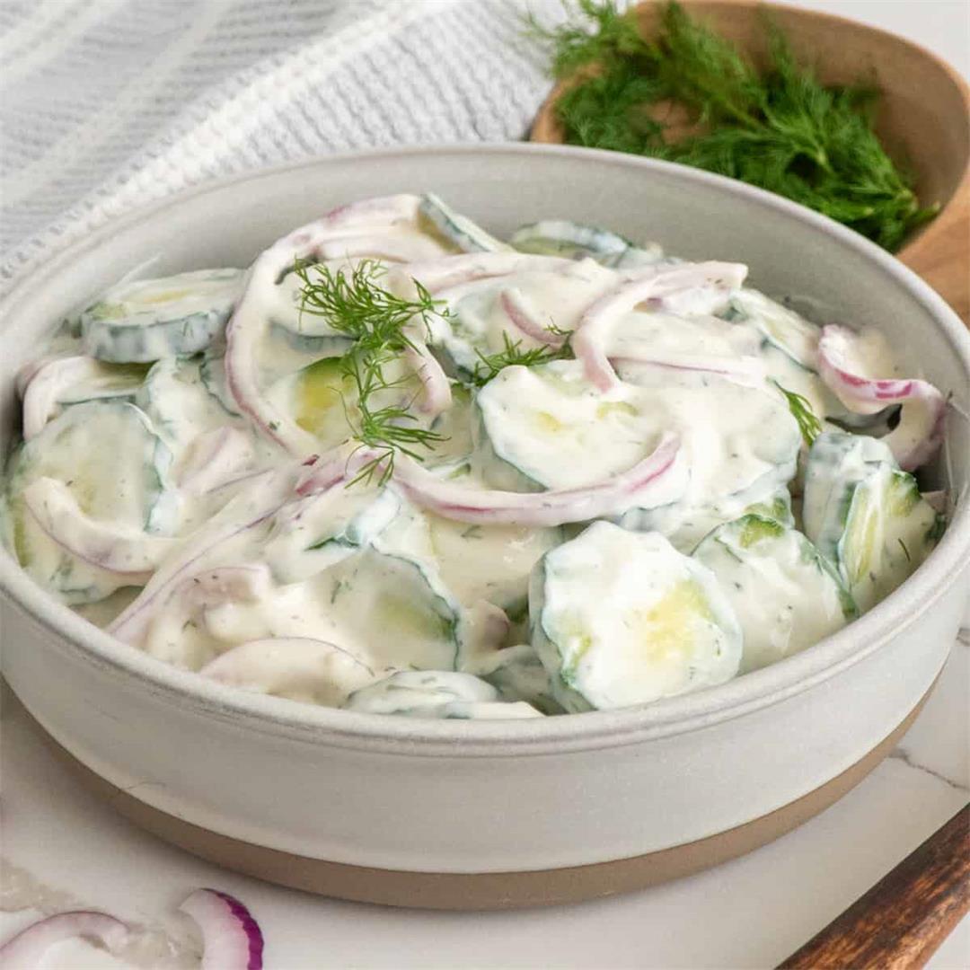 Creamy Cucumber Salad Recipe