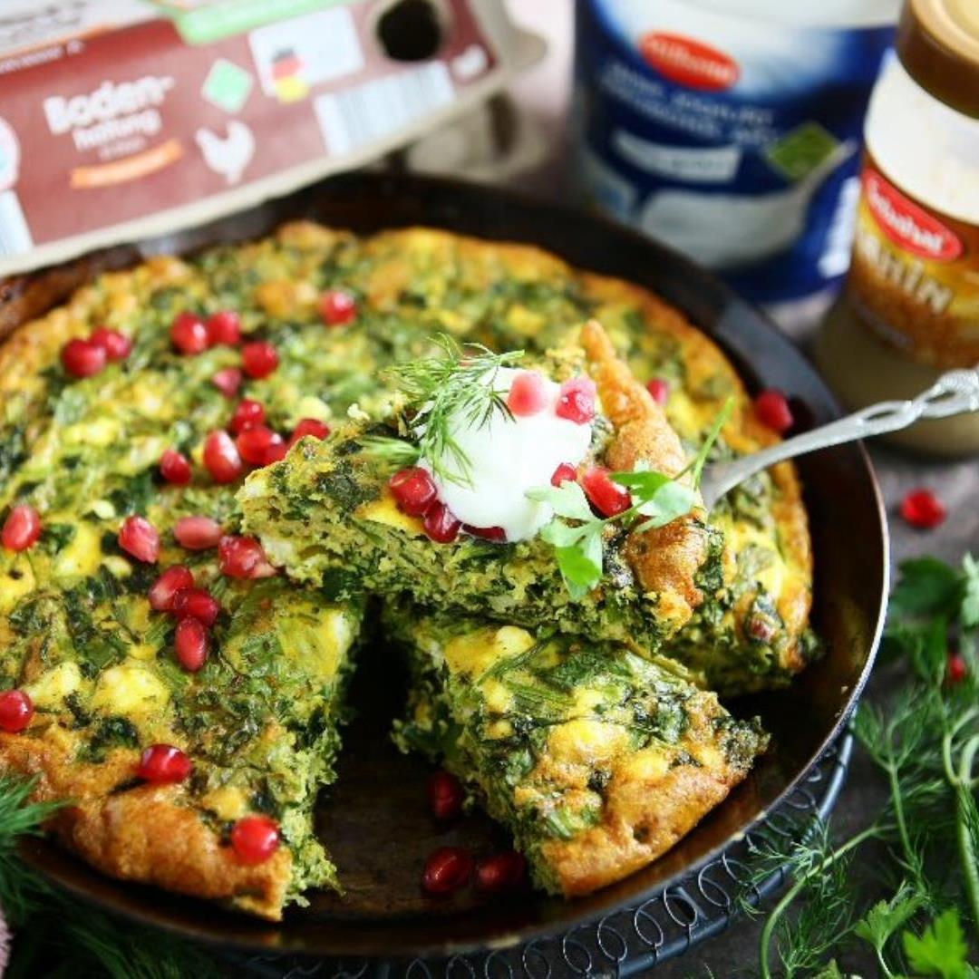 Coriander and Feta Frittata