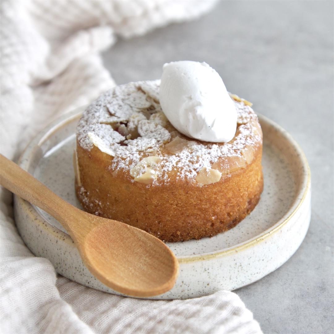 NIEMI: Strawberry Almond Financiers with vanilla chantilly