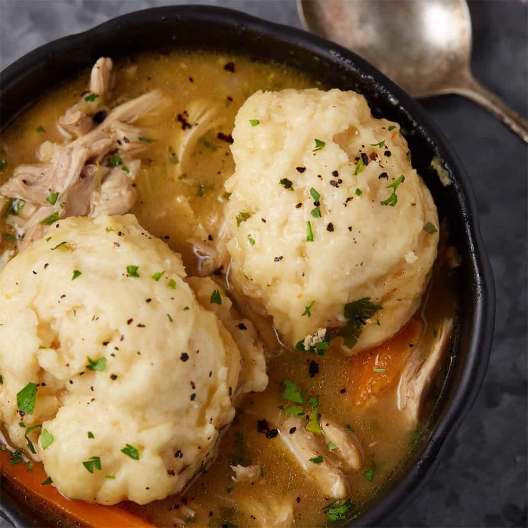 Southern Chicken and Dumplings with Steamed Biscuits