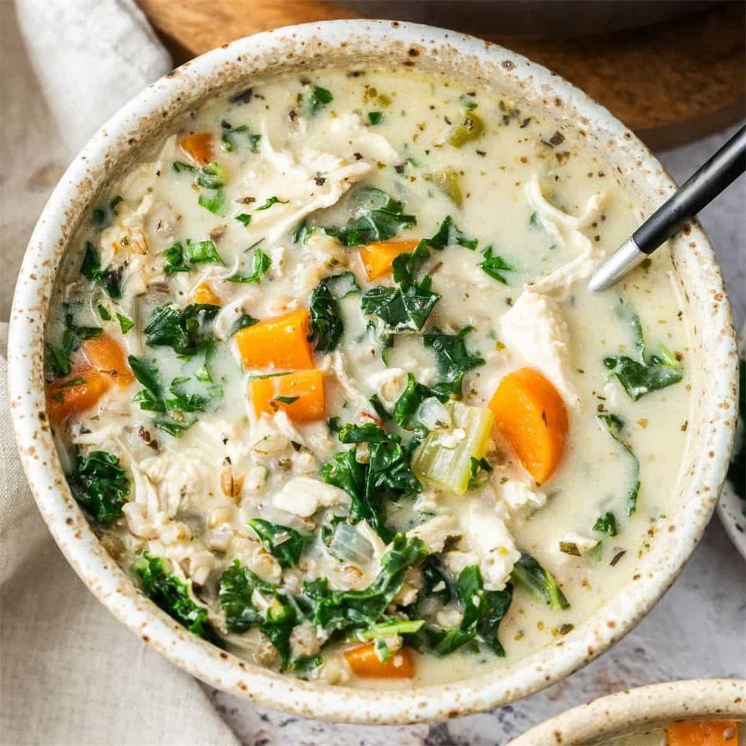 Creamy Chicken and Barley Soup