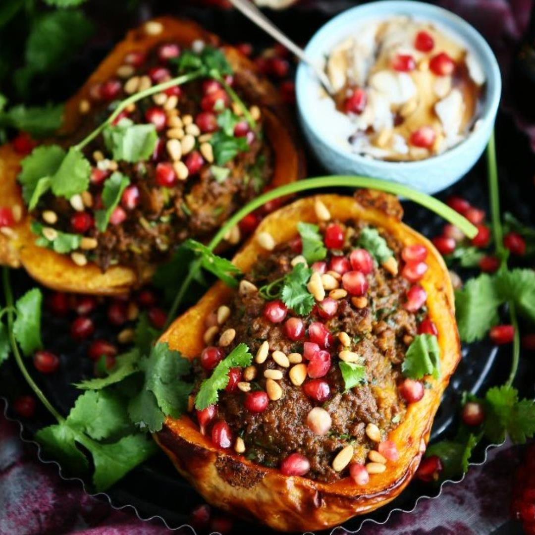 Middle Eastern stuffed Butternut Squash