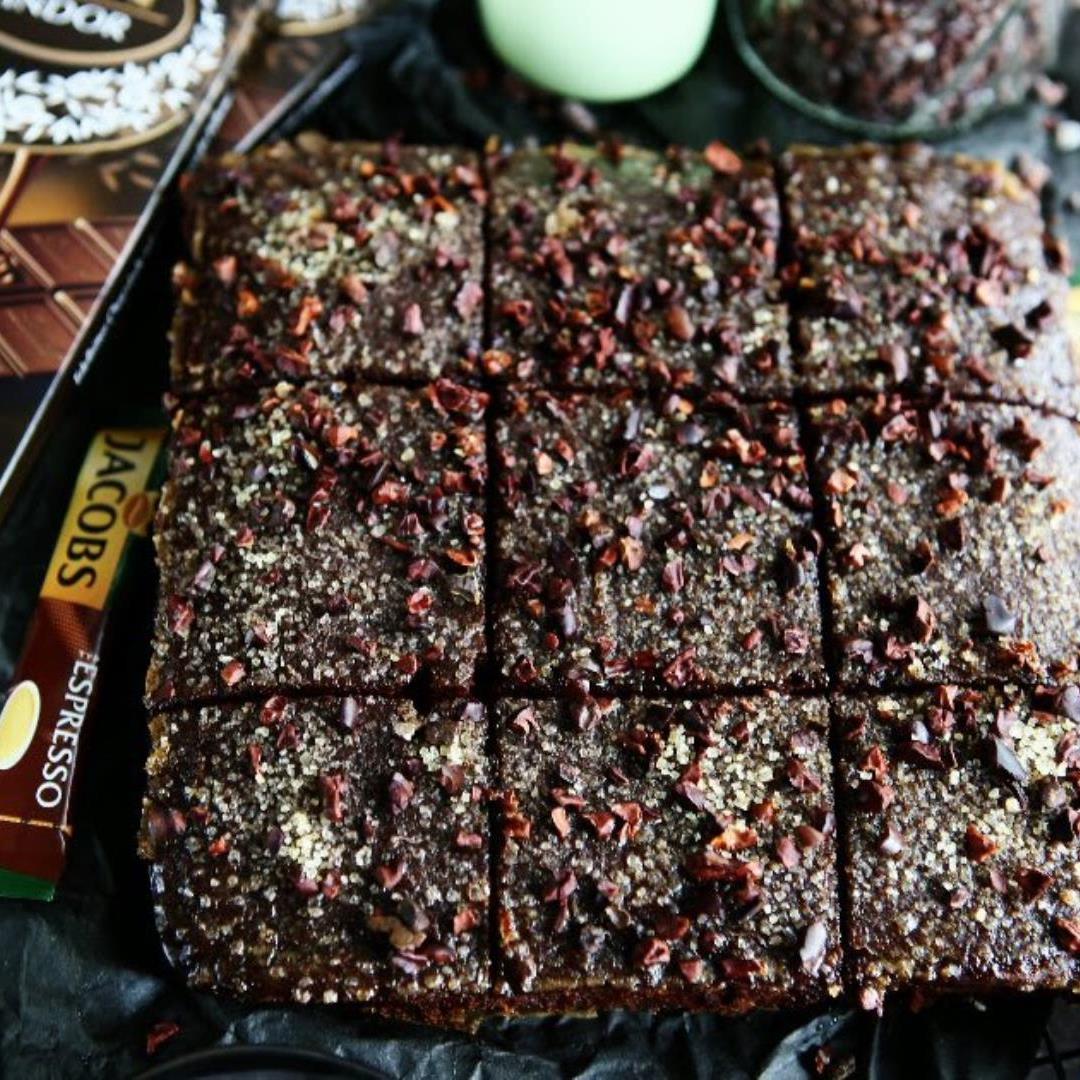 Gluten Free Aubergine Chocolate Slices