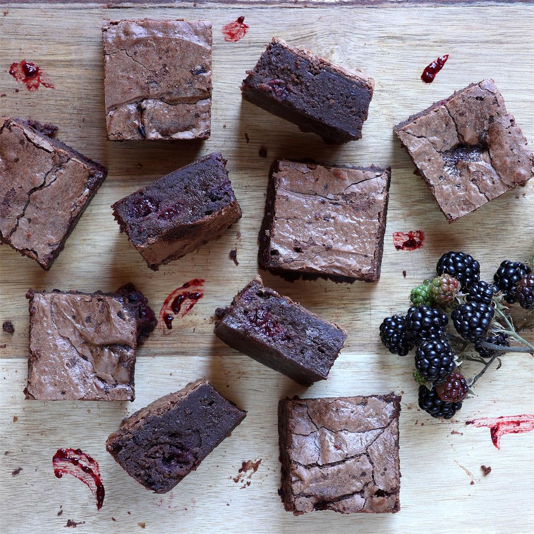 Gluten Free Blackberry Brownies