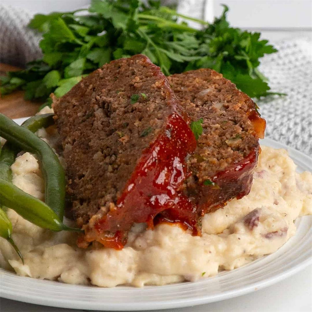 The Best Meatloaf Recipe with Glaze