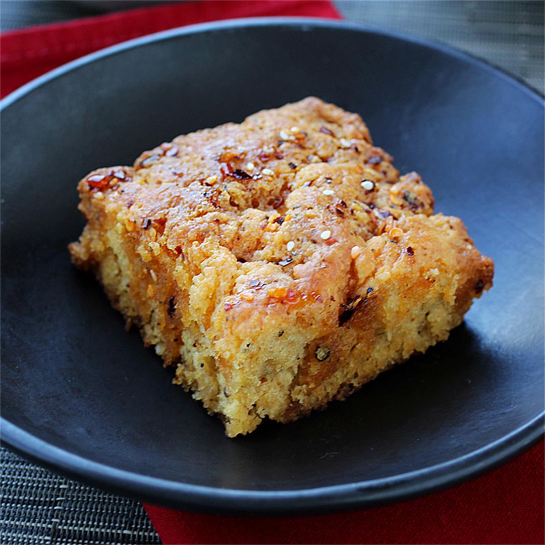 Chili crisp biscuits with honey-butter glaze