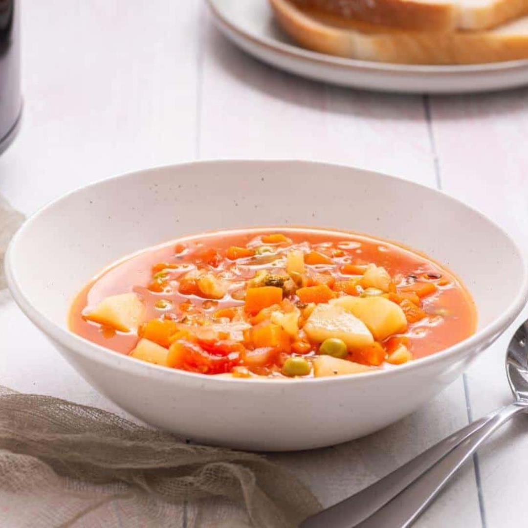 Soup-er Cozy Slow Cooker Vegetable Soup for Two