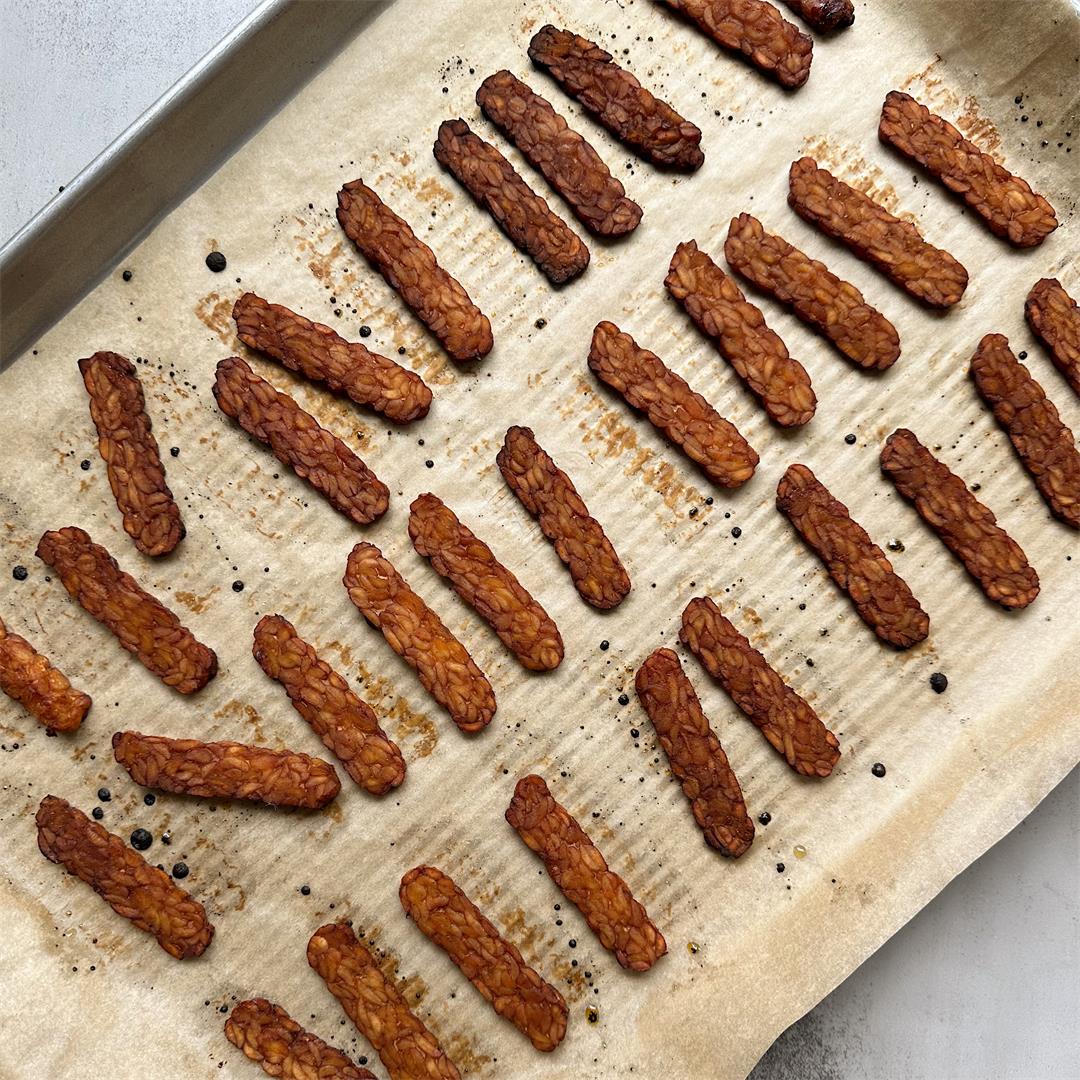 Smoky Maple Tempeh Bacon